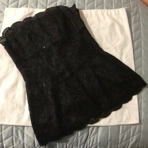 Anna Sui strapless lace top